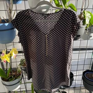 Express Black Polka Dot Women's Top
